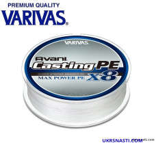 Шнур Varivas Avani Casting PE Max Power X8 #3 диаметр 0,285мм размотка 400м белый